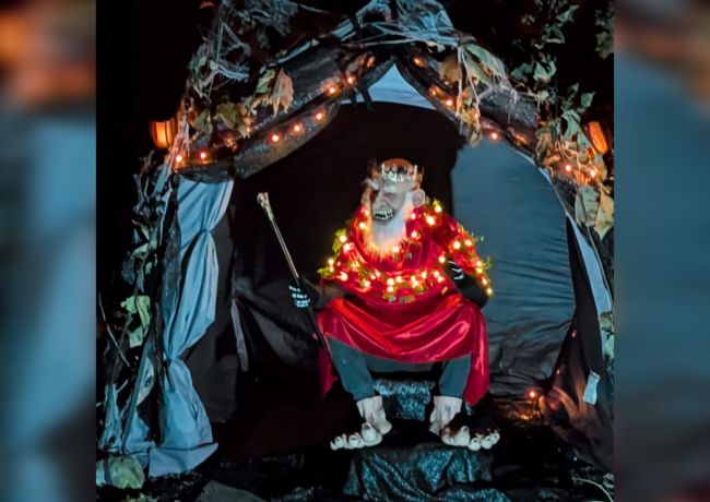 Bewoners Mettegeupel toveren tuin om tot sprookjesbos tijdens Halloween